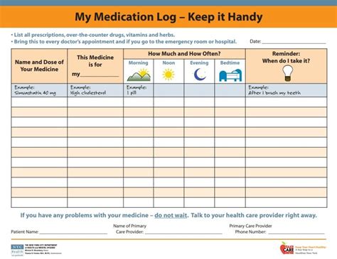 Medication Log Templates 8 Free Printable And Editable Ms Word Formats