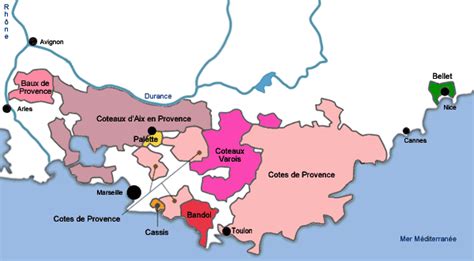Provence Map Wine Region With French Wine Guide