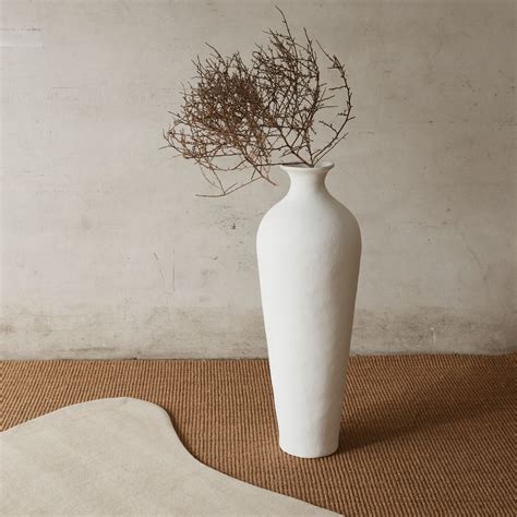Roger Extra Large Statement White Ceramic Floor Vase See Our Handmade