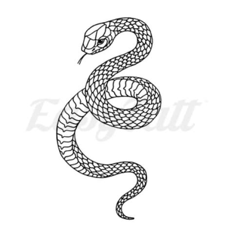 Geometric Snake Temporary Tattoo Easytatt