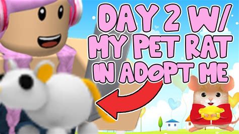 Day 2 With My Pet Rat In Adopt Me Youtube
