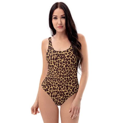 leopard print one piece swimsuit smooth fabric and etsy tankini swimsuits for women one