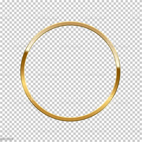 Golden Ring Isolated On Transparent Background Vector