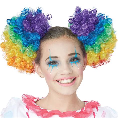 Adult Rainbow Clown Puff Wig Party City