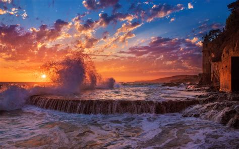 Ocean Sunset Hd Wallpaper Background Image 1920x1200