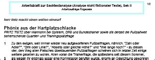 Hier finden sie tipps, die beim schreiben helfen. Sachtextanalyse: Beispieltext, Arbeitsaufgaben ...