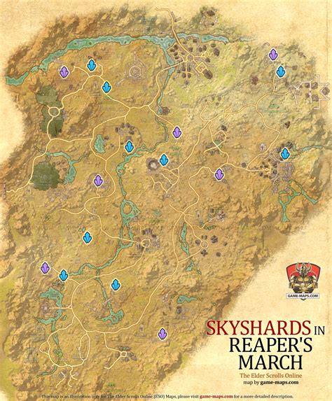 Reaper S March Skyshards Location Map Eso Game Maps