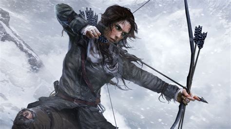 Wallpaper Rise Of The Tomb Rider Lara Croft Bow Arrow Wallpapermaiden