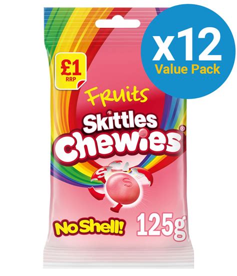 Skittles Fruit Chewies Pouch 125g X 12pk At Mighty Ape Nz