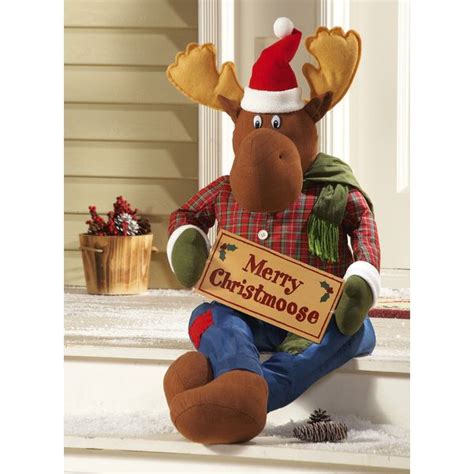 Collections Stuffable Welcome Moose Holiday Porch Greeter Outdoor