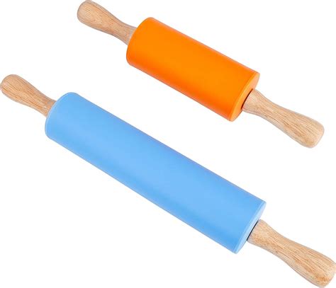 Silicone Rolling Pin Non Stick Surface Pastry Dough Roller Medium And