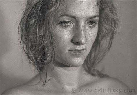 Artist Dirk Dzimirsky Portrait Drawings Fragile And Pure