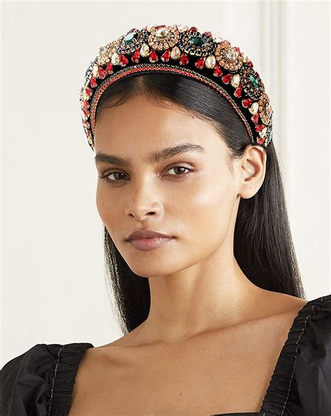 Padded Headband Rhinestone Headbands For Women Crystal Etsy