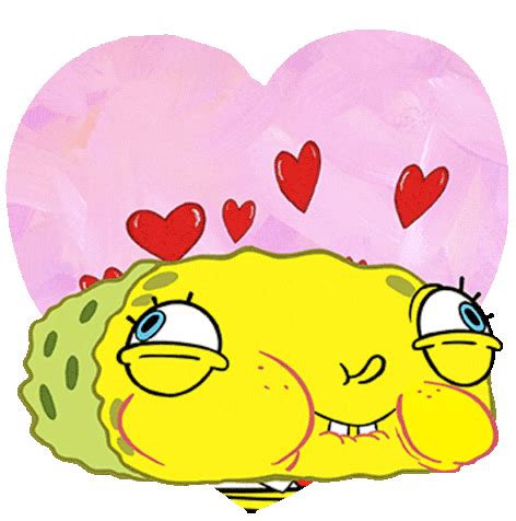 Spongebob Hearts Sticker Spongebob Hearts Love Discover Share GIFs