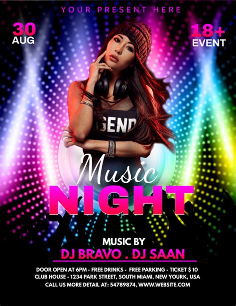 Night Club Flyer Template Postermywall