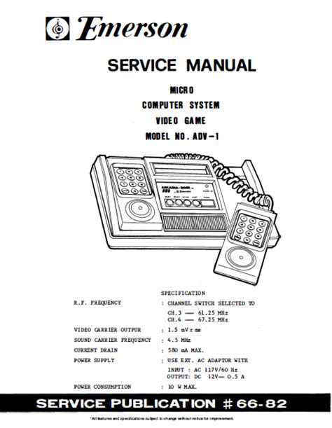 Emerson Model Adv 1 Service Manual Electronic Service Manuals
