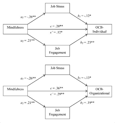 Job Stress And Job Engagement As Mediators Of The Relationship Download Scientific Diagram