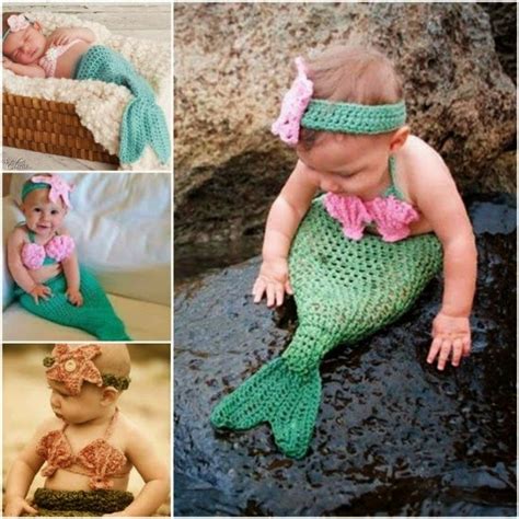 The Daily Mermaid Crocheted Baby Mermaid Tails