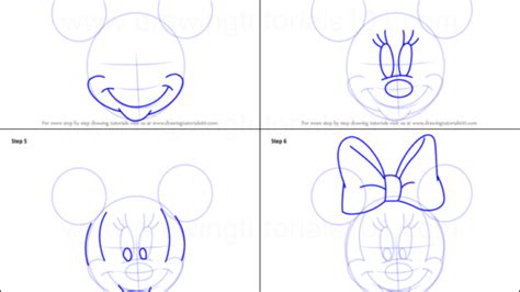 Step By Step Drawing Of Minnie Mouse At Getdrawings Free Download