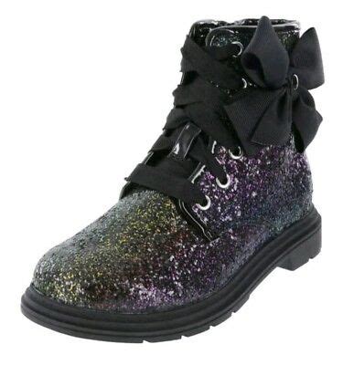 JoJo Siwa GIRLS' JOJO MOTO BOOT Rainbow Glitter Combat Style Boots Shoes 13-6 | eBay