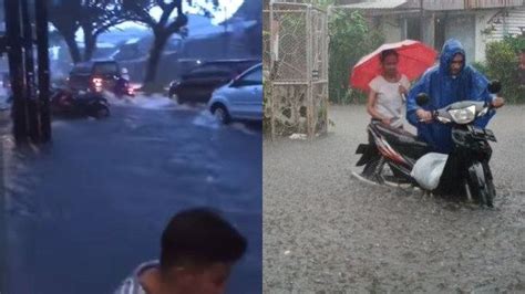 Hujan Deras Disertai Petir Sejumlah Titik Di Kota Malang Terendam Banjir Tribunnews Com