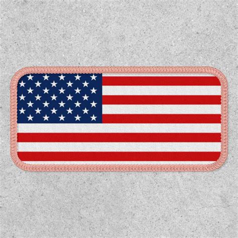 Patriotic American Flag Patch Zazzle