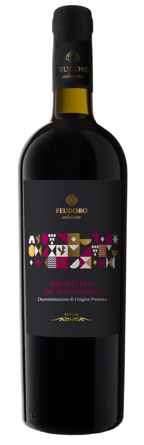 Włoskie czerwone wino wytrawne Feudoro selezione Primitivo di Manduria ...