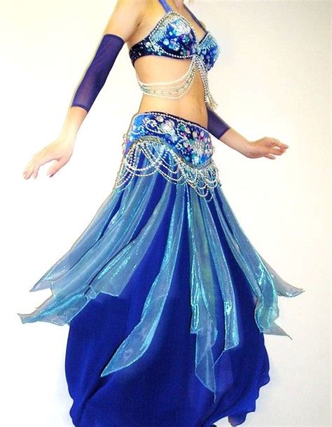 Ameynra Belly Dance Costume Blue Light Blue By Ameynra On