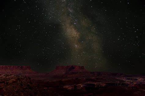 The Night Sky Over Canyonlands National Park In Southeastern Utah By