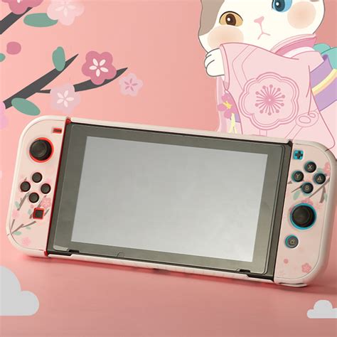 Sakura Kitty Nintendo Switch Case Full Switch Protector Etsy