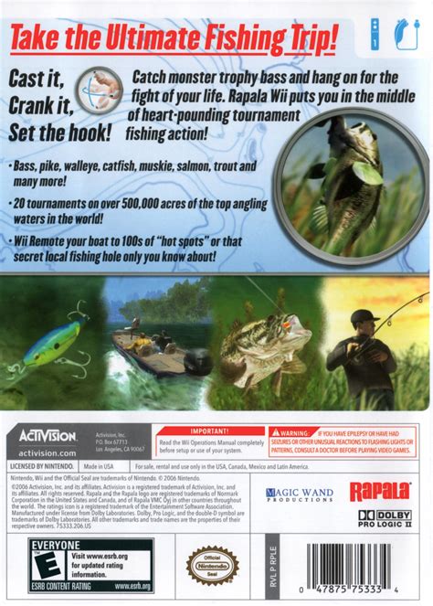 Rapala Tournament Fishing Nintendo Wii Game For Sale Your Gaming