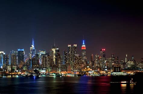Download this free photo about new york city skyline at night, and discover more than 8 million professional stock photos on freepik. Night View Of New York City Skyline by Driendl Group