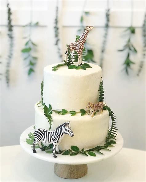 Safari Theme Baby Shower Cake Birthday Cake Modern Safari Boys First