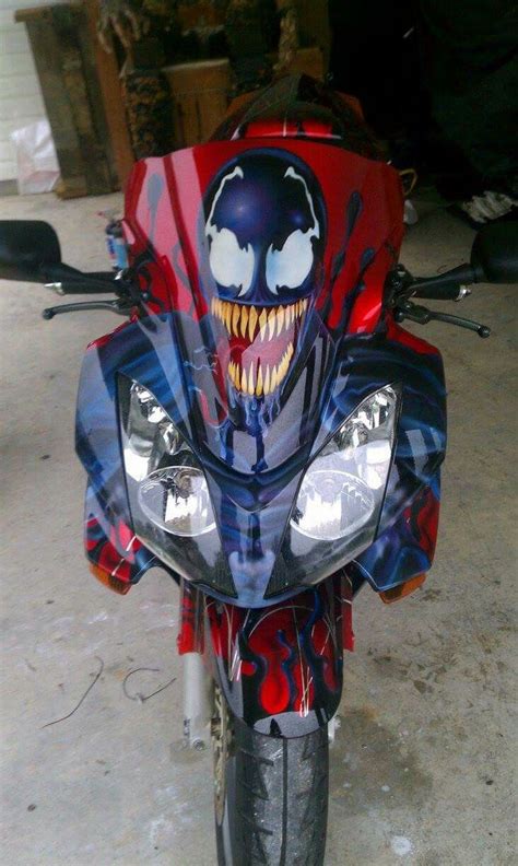 Venom Themed Motorcycle Character Fictional Characters Art