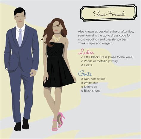 Fashion In Infographics Formal Dress Code Semi Formal Dress Code