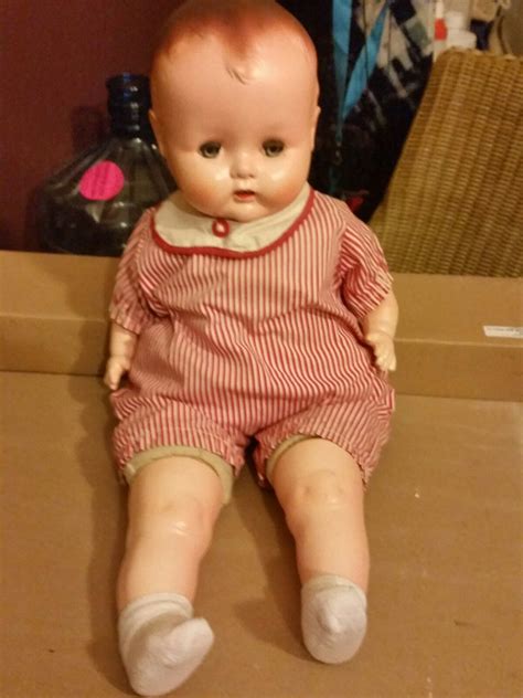 Antique Composition Baby Doll 18 Cloth Body Composition Head Arms