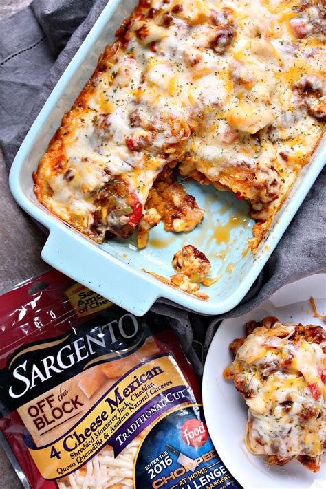 Then all you have to do is bake it off on a busy night and you have a healthy dinner on the table in a jiff. Chicken Enchilada Casserole from cravingsofalunatic.com ...