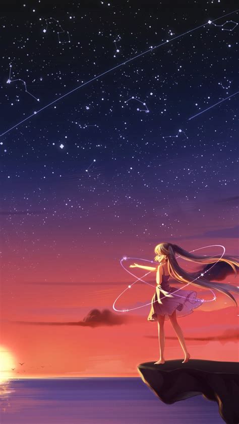 Wallpaper Anime Girl Sunset 4k Anime 11790
