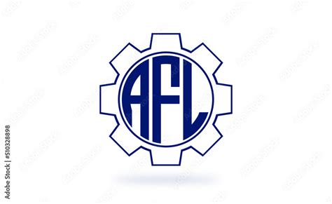 Afl Three Letter Industrial Logo With Gear Icon Logo Design Vector