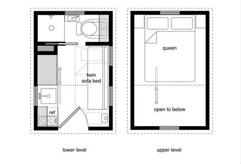 Are you looking for tiny house plans? Tiny House Floor Plans with Lower Level Beds - TinyHouseDesign