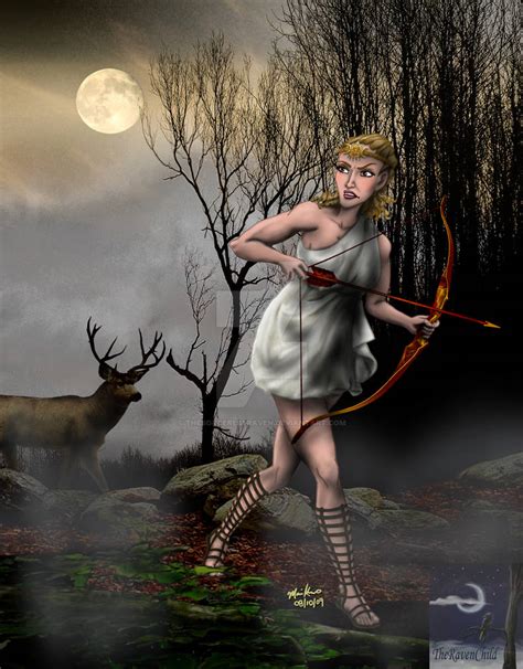 Artemis Goddess Of The Hunt By Thesorceressraven On Deviantart