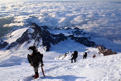 An Rmi Climbing Team Ascends Near 13000 On Mt Rainier Mt Rainier