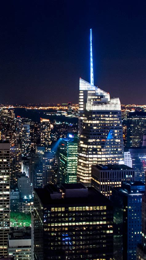 New york city skyline nighttime view from queens poster by>. Free download New York Skyline at night 4K Wallpaper ...