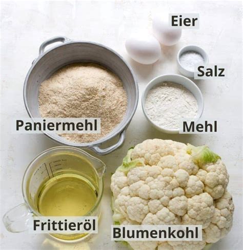 Panierter Blumenkohl mit Kartoffeln