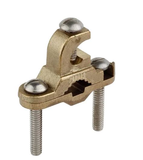 38 In To 1 In Bronze Ground Clamp With Lay In Lug For 10 2 Awg