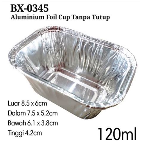 Jual Aluminium Foil Cup Bx 0345 Alumunium Tray Kotak Kecil Di Lapak