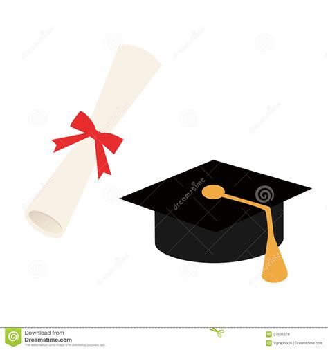 Graduation Cap And Diploma Vector Royalty Free Stock Photos Image