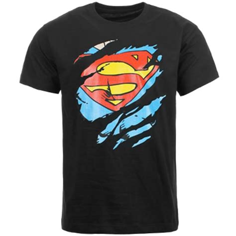 Dc Comics Tee Shirt Superman Tear Up Noir