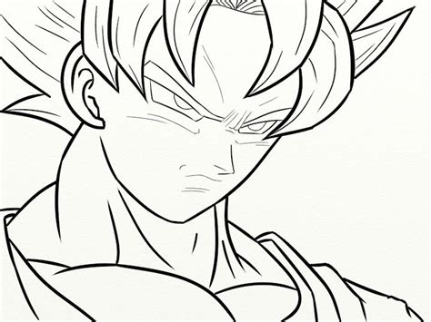 Dibujos Para Colorear De Goku Faciles Goku Super Como Sayayin Fase 3