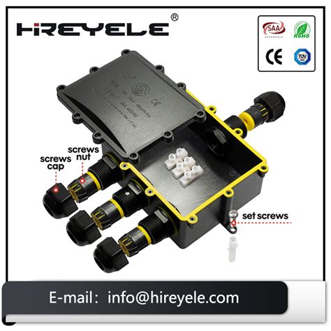 4 Way Electrical Junction Box Ip68 Waterproof Cable Connector 1 In 3